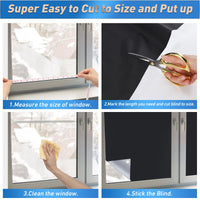 4 x Brand New Auyeetek roof window blackout can be installed in 1 minute, 3m x 1.5m sun protection inside outside without drilling blackout film for window blackout fabric - RRP €81.6