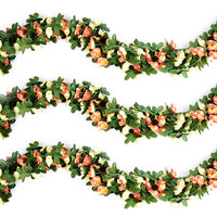 1 x RAW Customer Returns VINFUTUR 5 250cm Artificial Flower Garland Roses Artificial Rose Garland Hanging Rose Vine for Wedding Home Garden Decoration - RRP €19.66