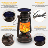 1 x RAW Customer Returns Shinmax Vintage Solar Lantern for Outdoor Hanging Solar Lantern Retro Design Solar Lamps Outdoor LED Storm Light Solar Lights IP65 Waterproof Garden Decoration with Flame Effect for Garden, Camping - RRP €40.33