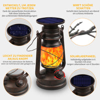 1 x RAW Customer Returns Shinmax Vintage Solar Lantern for Outdoor Hanging Solar Lantern Retro Design Solar Lamps Outdoor LED Storm Light Solar Lights IP65 Waterproof Garden Decoration with Flame Effect for Garden, Camping - RRP €38.3