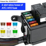 1 x RAW Customer Returns Gebildet 12V Relay and Fuse Box with 5pcs 5-Pin JD1914 40 A Relays and 1pc 4-Pin Relay 6 ATC ATO Blade Fuses, Waterproof Universal Fuse Relay Box for Car Truck Automobile Marine Boat - RRP €29.5