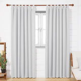 1 x RAW Customer Returns Deconovo Curtain Blackout Thick Curtains Living Room Thermal Curtains Against Cold Loop Curtains, 245 x 140 cm Height x Width , Silver Grey, Set of 2 - RRP €40.49