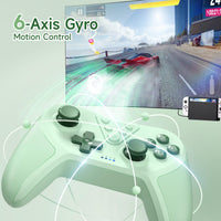 1 x RAW Customer Returns EasySMX Controller for Nintendo Switch, Bluetooth Wireless Switch Controller, Controller Switch with 6-Axis Motion, Wake-Up, Adjustable Turbo Dual Vibration Function-Green - RRP €20.16