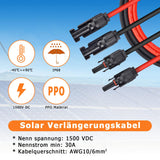 1 x RAW Customer Returns Amtake solar cable 6mm 5M PV cable, solar extension cable for solar panel balcony power plant, solar cable extension IP68 waterproof 10AWG - RRP €20.16