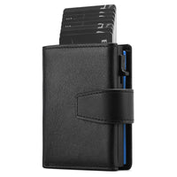 1 x RAW Customer Returns SENDEFN card holder with coin pocket Men s wallet RFID protection Genuine leather wallet Mini wallet men slim wallet Pop-up card holder Aluminum clip - RRP €36.99