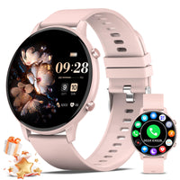 1 x RAW Customer Returns ZKCREATION Smartwatch Women with Telephone Function - Fitness Watch Women with , 1.39 Inch Touchscreen Smart Watch with Blood Oxygen, Sleep Monitor, Pedometer, 100 Sports Modes Sports Watch for Android iOS - RRP €45.18