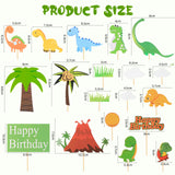 8 x Brand New Cake topper dinosaur, 18 pieces cake decoration dinosaur, jungle cake decoration, happy birthday cake topper, cake decoration birthday boy, dinosaur cake decoration, cake topper for children s party cake - RRP €153.6