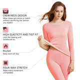 1 x Brand New Mecool Women s Thermal Underwear Set Long Sleeve Top Ultra Soft Base Layer Tops and Leggings Pink-XS - RRP €25.9