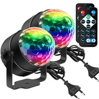 1 x RAW Customer Returns Disco Ball, SEBRUANC Mini LED Party Lights Music Control DJ Rotating Stage Lamps 3W RGB with Remote Control for Home, Birthday Parties, Christmas Parties 2pc - RRP €29.5