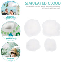 1 x RAW Customer Returns STOBOK 4 Pieces Artificial Cloud Props 3D Cloud Diy Decorative Hanging Ornament Art Stage Wedding Party for Stage Show Party Decor S - RRP €17.14