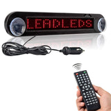 1 x RAW Customer Returns Leadleds Car Scrolling Display Screen LED Display DC 12V Moving Red Message Programmable with Remote Control red - RRP €42.35