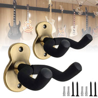 1 x Brand New MuzcYM 2 Pack Metal Wall Mounted Guitar Hooks for Acoustic Electric Bass Ukulele Banjo Mandolin - RRP €30.12