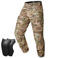 1 x RAW Customer Returns VOTAGOO Tactical Pants Men Camo Military Pants Combat Paintball Pants Tactical Pants Removable Knee Pads Outdoor Activities 2XL, CP  - RRP €60.49