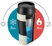 1 x RAW Customer Returns Thermo mug coffee mug to-go stainless steel - 360ml thermo drinking cup leak-proof BPA-free 4h hot - 8h cold vacuum insulated Tea coffee to go travel mug cup cafe insulated mug thermos mug - RRP €23.18