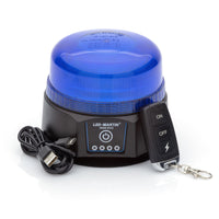 1 x RAW Customer Returns LED-MARTIN XR20 ECO rotating beacon - blue - magnet - BATTERY - 220km h DEKRA tested - RRP €109.0