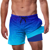 1 x RAW Customer Returns Dancinova Swim Trunks Men s Swim Shorts Compression Liner 2 in 1 Quick-drying Beach Pants Men s Swimming Trunks Blue L - RRP €25.91