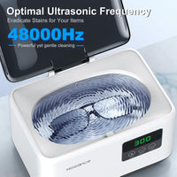 1 x RAW Customer Returns HOGANCE Ultrasonic Cleaner Ultrasonic Cleaner 48KHz, 600ml Digital Ultrasonic Device Household Cleaning Device for Jewelry Glasses Watches Toothbrush Makeup Brushes, Reusable Ultrasonic Cleaner - RRP €43.48