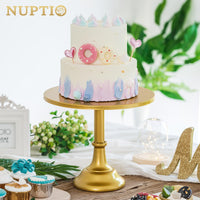 1 x RAW Customer Returns NUPTIO Gold Cake Stand Wedding Birthday Party 30cm Cupcake Pedestal Metal Round Event Dessert Display - RRP €31.98