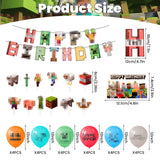 7 x Brand New Gamer Birthday Decoration, 38 Pieces Pixel Style Cake Decoration Video Game Party Decoration Supplies Includes Birthday Decoration Balloons, Cake Topper Decoration, Happy Birthday Banner - RRP €70.49