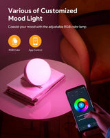 1 x RAW Customer Returns Hifree Smart Table Lamp, Bedside Lamps Compatible with Alexa and Google Home, Dimmable RGB Color Changing Touch Lamp for Kids - RRP €29.99