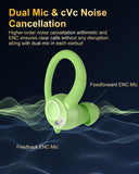 1 x RAW Customer Returns Bluetooth Headphones Sport, in Ear Headphones Wireless Bluetooth 5.3 with HD Mic, Outstanding Sound, 40 Hours Playtime, Comfort Fit, Dual LED Display, IP7 Waterproof Earbuds with Ear Hooks, Green - RRP €22.61