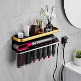 1 x RAW Customer Returns DYOUen Wall Mount Curling Holder Organizer Stand Storage Rack for Dyson Airwrap, Stainless Steel No Punching Storage Holder Style 3  - RRP €25.2