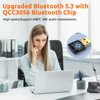 1 x RAW Customer Returns YMOO B10Q Bluetooth 5.3 Adapter f r PS5, Bluetooth USB Dongle mit High Fidelity Stereo Aptx Low Latency Mikrofon Unterst tzung f r PS4 Macbook Laptop PC Kopfh rer Lautsprecher, Plug and Play - RRP €24.99