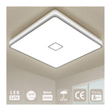 1 x RAW Customer Returns  uesen ceiling lamp LED ceiling light bathroom lamp 24W 2050LM IP44 waterproof 4000K neutral white modern LED light square lamp ceiling for bedroom bathroom kitchen dining room living room balcony hallway - RRP €40.33