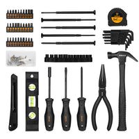 1 x RAW Customer Returns DEKO 148-piece tool set, household hand tool set, car repair tool set with pliers, screwdriver set, socket wrench set, suitable for car repair, home maintenance - RRP €59.99