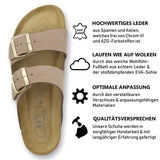 1 x RAW Customer Returns AFS-Shoes 2100, comfortable women s mules made of genuine leather, practical work shoes, slippers, handmade in Germany 40 EU, sand leather  - RRP €59.95