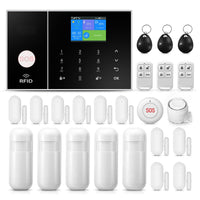 1 x RAW Customer Returns PGST GSM WiFi alarm systems complete system, alarm system house with alarm siren, home security set including window alarm door alarm, motion detector, remote control, tag, SOS home emergency call - RRP €149.0