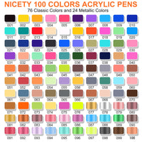 1 x RAW Customer Returns NICETY 100 Acrylic Pens for Stones Waterproof - 3mm Medium Tip Multimarker Porcelain Pens Acrylic Marker for Glass Painting Pens Canvas Wood Stone Fabric Wood Canvas Glass Paint Pen  - RRP €43.99