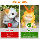 1 x RAW Customer Returns Omdekor rabbit garden decoration solar garden figures, solar lamp figure terraces, solar animals for balcony, garden figure rabbit waterproof animal sculpture gifts, garden decoration, balcony decoration - RRP €26.4