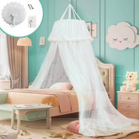 4 x Brand New SESAMIS Dreamy Bed Canopy Canopy Poles for Children s Room - Canopy Baby Bed Girl Mosquito Net Included - RRP €110.4