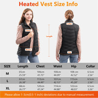 5 x Brand New Tonfarb Heated Vest Women, Heated Vest with 10000 mAh Battery, Heated Jacket with 6 Heating Zones, 3 Temperature Levels for Motorcycle Camping, Outdoor Activities - RRP €399.95