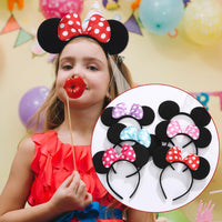 2 x Brand New dcas 6 pieces mouse ears headband, cartoon mouse ears headband, with six white dots, children s cartoon mouse ears headband, suitable for birthdays, carnival parties six colors  - RRP €26.4