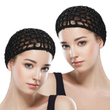 25 x Brand New COMNICO Crochet Hair Net, 2 Pack Net Cover Curls Hair Wrap Towels Sleeping Soft Nylon Thick Short Knitted Tube Scarf for Women Long Short Straight Curly Wig Gray  - RRP €690.0