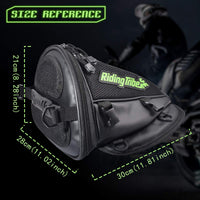 1 x RAW Customer Returns KATUR Motorcycle Rear Seat Tank Bag Multifunctional Waterproof PU Leather Storage Bag Saddlebag Motorcycle Back Seat Super Light Tail Accessories Bags -Black - RRP €23.33