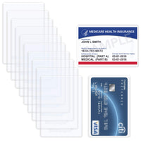 1 x RAW Customer Returns Wisdompro Plastic Card Holder 10 pieces, Transparent PVC Credit Card Case, Identity Card Holder for Credit Card, Health Card, ATM, Driving License - RRP €7.04