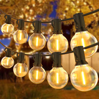 1 x RAW Customer Returns BokiHuk Outdoor String Lights, 45.7M 150FT Outdoor Garden Lights G40 75 2 Plastic Bulbs String Lights Garden Decoration for Party Patio Wedding, Christmas, Gazebo - RRP €79.99