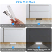 1 x RAW Customer Returns Tolare LED Sensor Light Cabinet Lights, LED Cabinet Lighting with Motion Sensor, Under-Unit Light Kitchen Sensor Light Cabinet Light Night Light for Cupboard Wardrobe Stairs Bathroom Hallway 3 Pack  - RRP €19.99