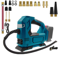 1 x RAW Customer Returns Cordless compressor for Makita 18v, with car cigarette lighter plug, 160PSI electric air pump car compressor, LED digital pressure display, ideal for bicycle car ball - RRP €59.99