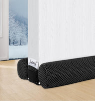 1 x RAW Customer Returns fowong Draft Excluder for Doors 90cm - Adjustable 2023 New Double Door Seal Air Stopper for Doors and Windows Protection from Air Insect Light High Quality Suitable for Lower Door Gap 1.8-5cm, Black - RRP €19.15