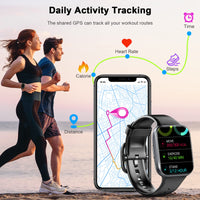 2 x RAW Customer Returns Smartwatch for Men and Women, 1.69 Smart Watch Sleep Heart Rate Monitor Pedometer Stopwatch IP68 Waterproof Activity Fitness Tracker 25 Sports Notifications Messages for Android iOS - RRP €78.68