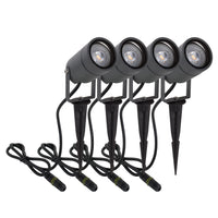 1 x RAW Customer Returns DAWALIGHT 4 Pieces Garden Spotlight with Spike GU10 LED 5W 3000K Warm White IP65 Waterproof Garden Spike Lights for Terrace Lawn Pathway, Aluminium, Dark Gray - RRP €80.78