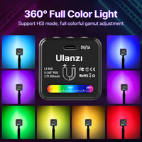 1 x RAW Customer Returns ULANZI L2 RGB Video Light, Mini Cube Lights Photo Studio, COB Camera Light 360 Full Color, Portable Photography Video Lighting, 800mAh Rechargeable Magnetic - RRP €20.16