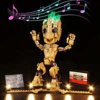 1 x RAW Customer Returns LED Light Set for Lego I Am Groot, Music Version Decoration Lighting Set for Lego 76217 Marvel I Am Groot Toy Creative Toy Lights -Lights Set Only, No Lego Model - RRP €39.98