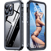 53 x Brand New Humixx for iPhone 15 Pro Case, Waterproof Phone Case for iPhone 15 Pro, Built-in Camera Lens and Screen Protector Full Body Shockproof IP68 Underwater Scratch Resistant Case for iPhone 15 Pro-Black - RRP €2137.49