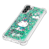 1 x Brand New QIWEIQING Compatible with Samsung Galaxy A13 5G Glitter Case, Girls Glitter Mobile Phone Case, Sequin Liquid Clear Silicone Protective Case for Samsung Galaxy A13 5G Blue Butterfly YB - RRP €11.87