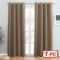 1 x RAW Customer Returns PONY DANCE Curtain with eyelets 1 piece H 210 x W 132 cm Curtains Opaque Living Room with eyelets Thermal curtain Blackout curtains Bedroom Door curtain, Cappuccino - RRP €22.22